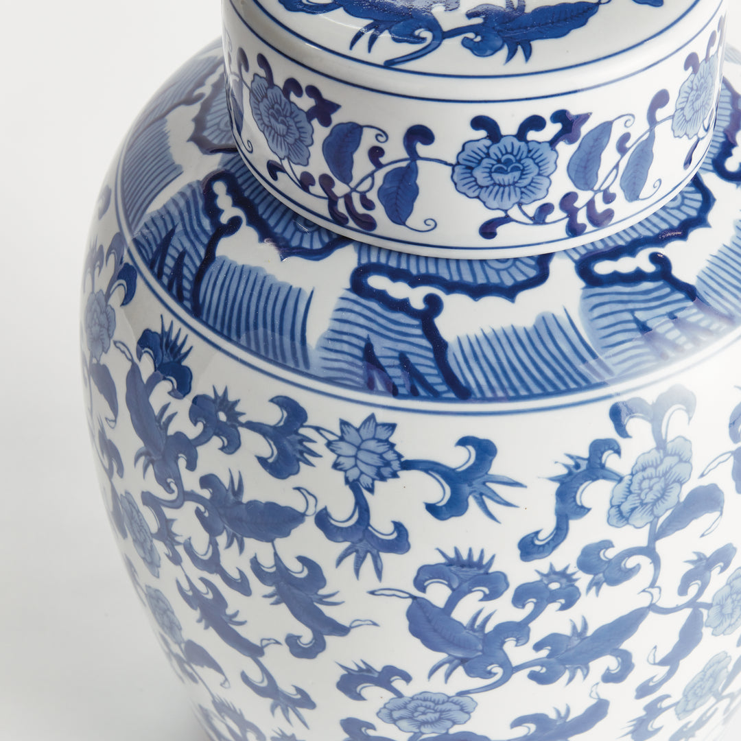 BARCLAY BUTERA DYNASTY BLOSSOM LIDDED JAR