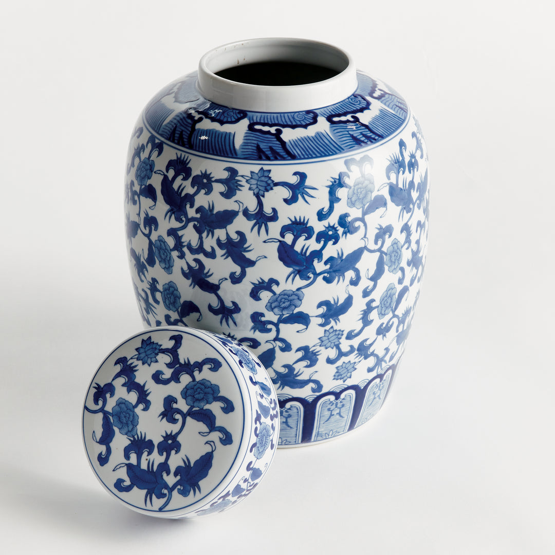 BARCLAY BUTERA DYNASTY BLOSSOM LIDDED JAR