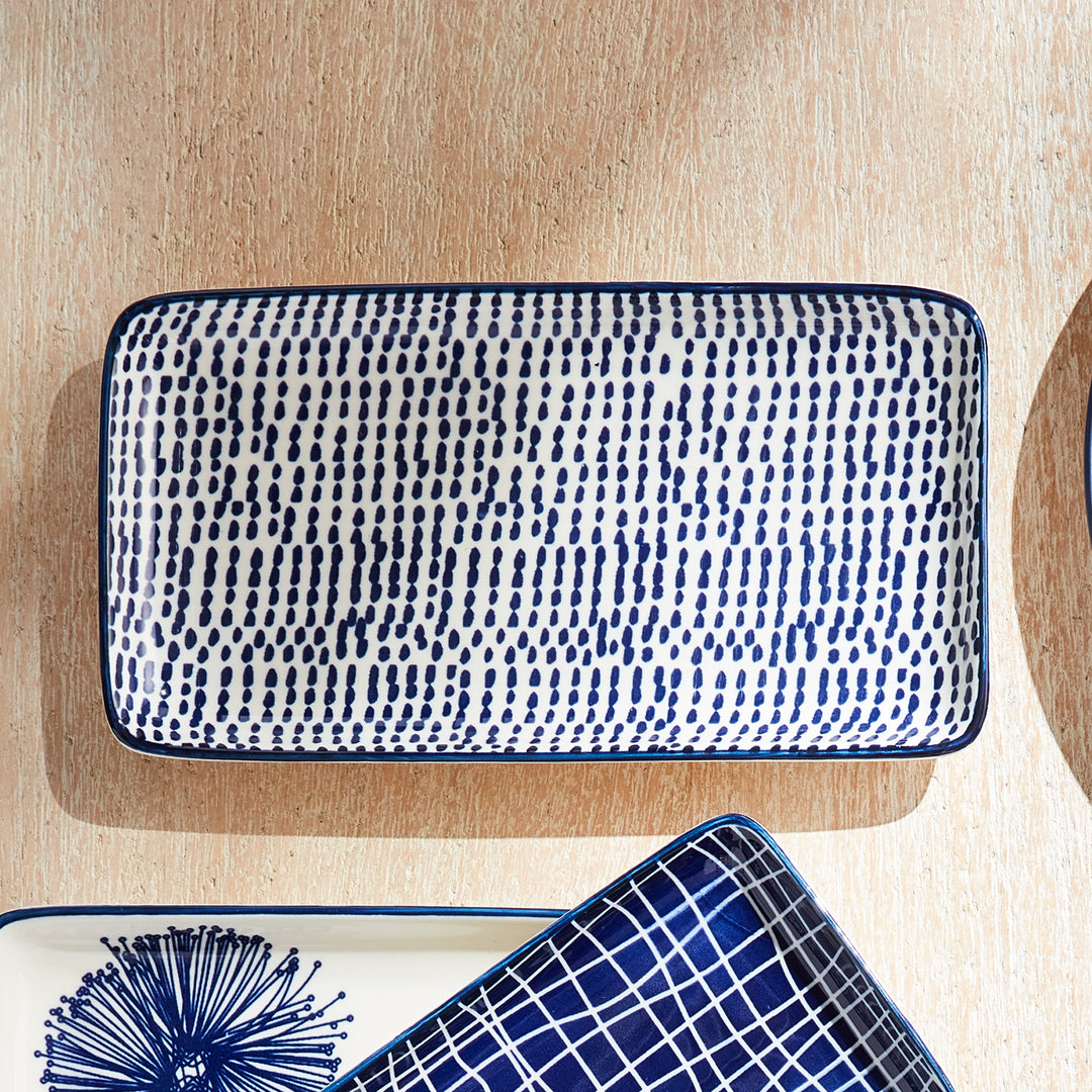 STRIA SPECKLED 8" TRAYS, SET OF 4