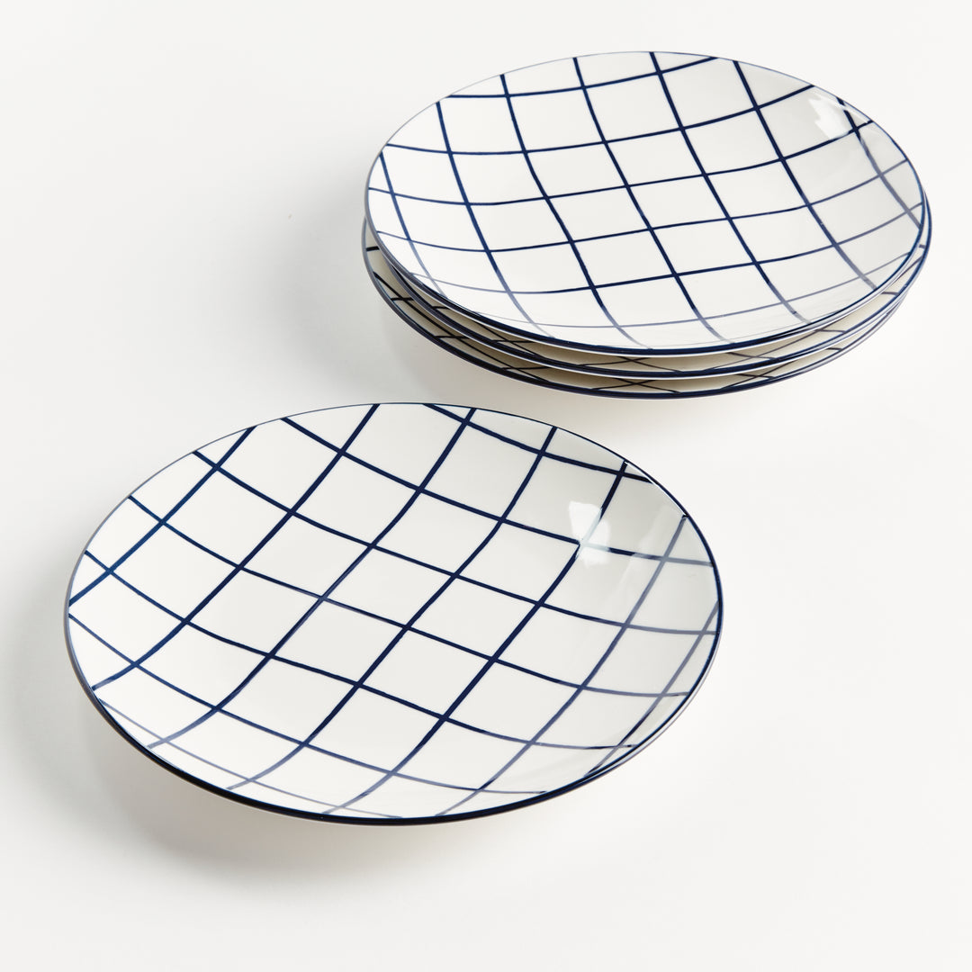 STRIA 8.5" PLATES, SET OF 4