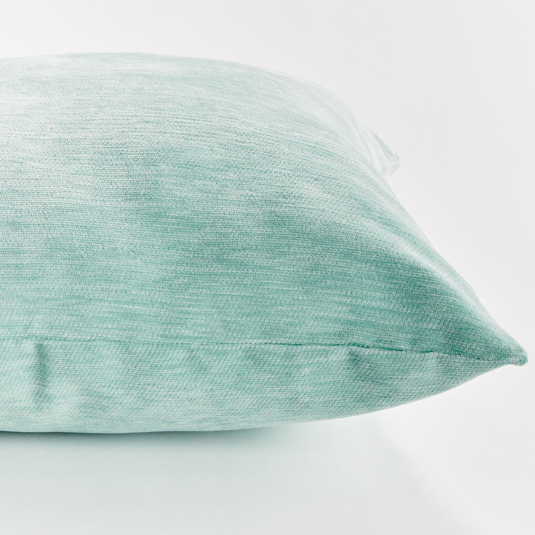 SURI SQUARE INDOOR-OUTDOOR PILLOW 24" - Seafoam/White