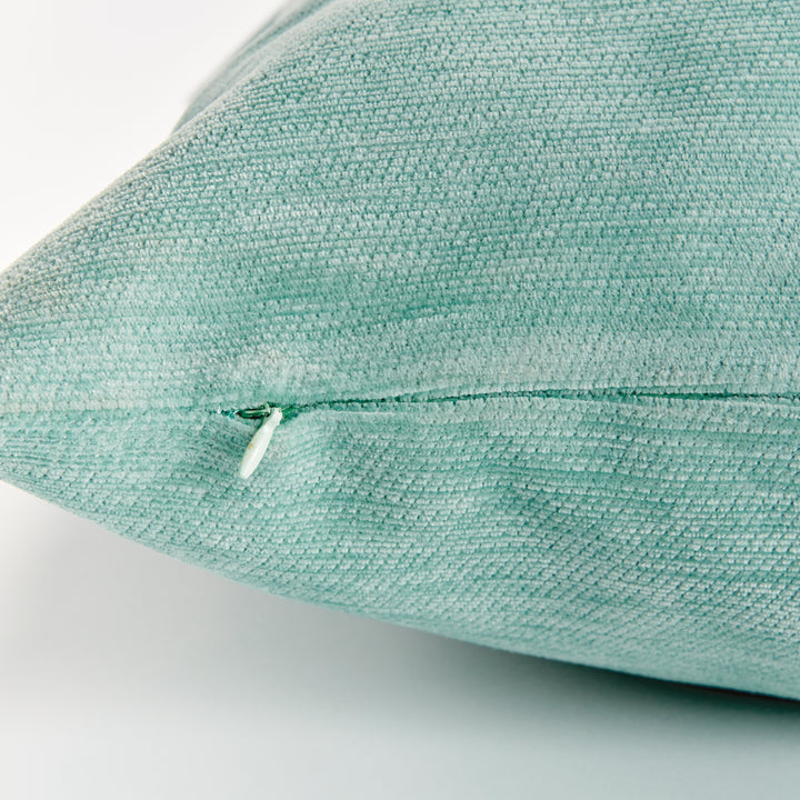 SURI SQUARE INDOOR-OUTDOOR PILLOW 24" - Seafoam/White