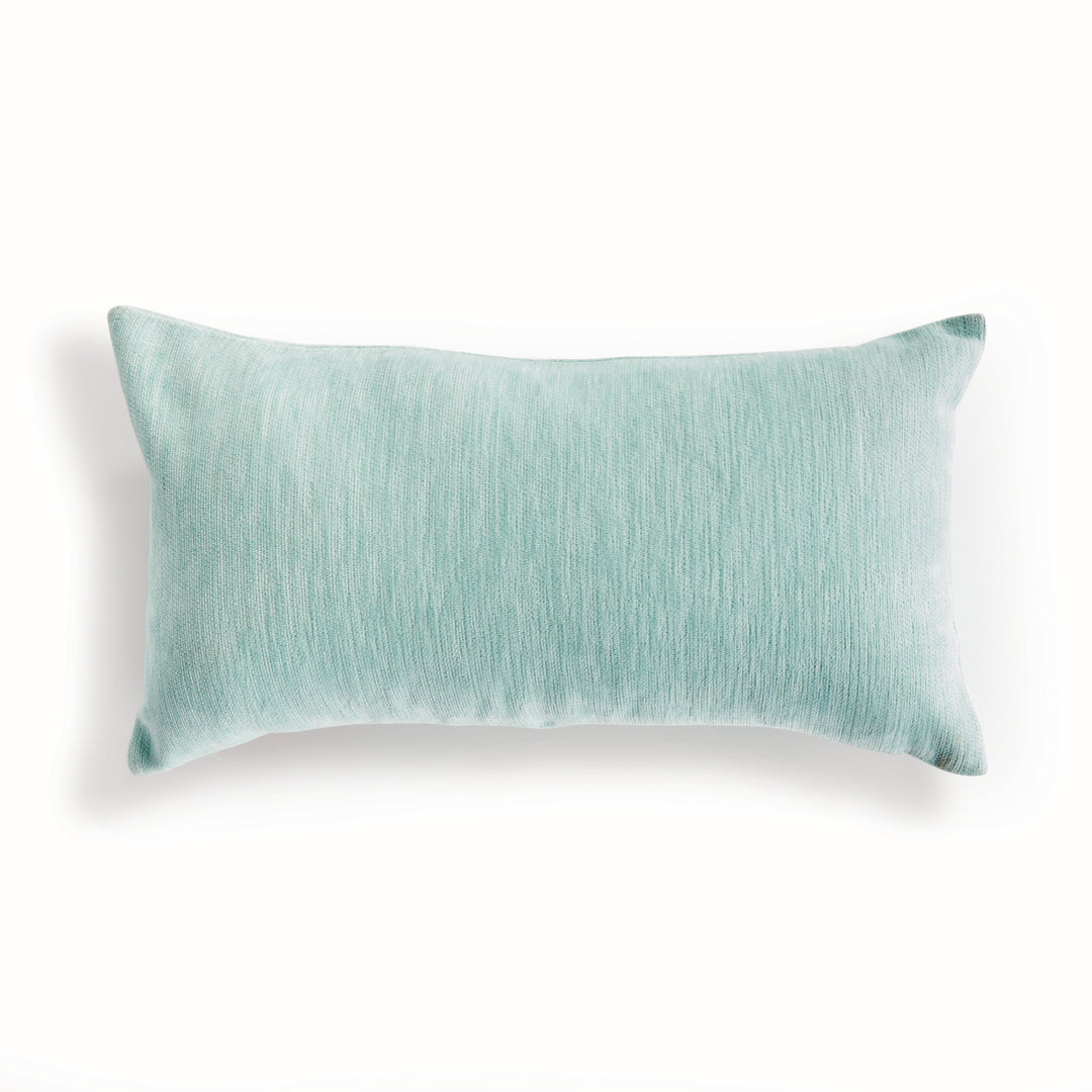 SURI LUMBAR INDOOR-OUTDOOR PILLOW - Seafoam/White