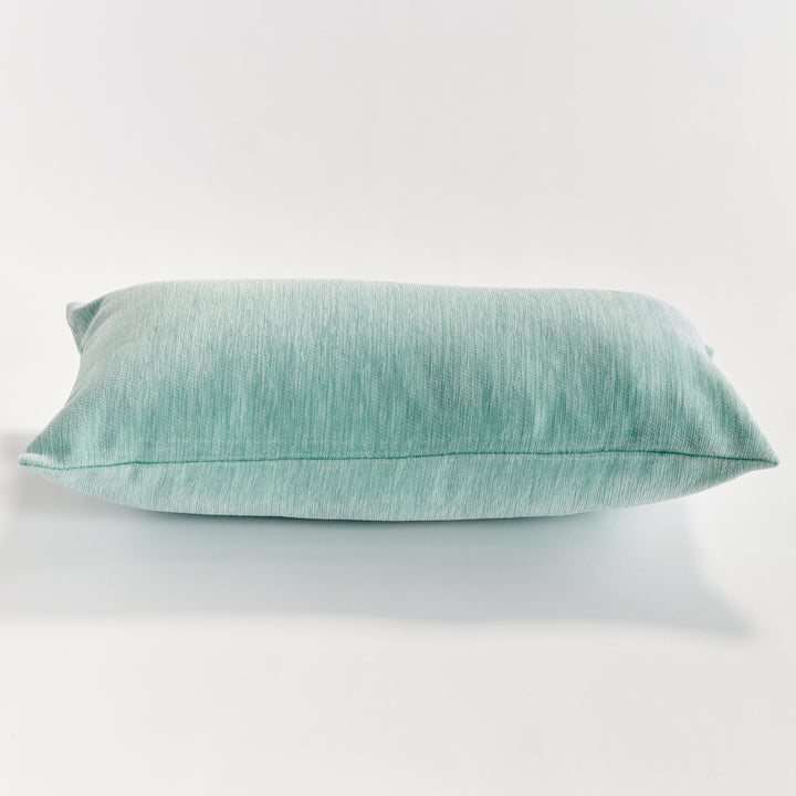 SURI LUMBAR INDOOR-OUTDOOR PILLOW - Seafoam/White