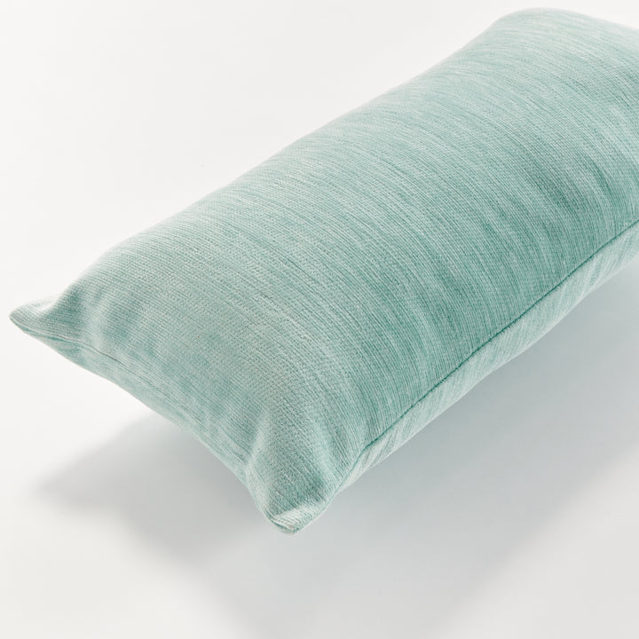 SURI LUMBAR INDOOR-OUTDOOR PILLOW - Seafoam/White