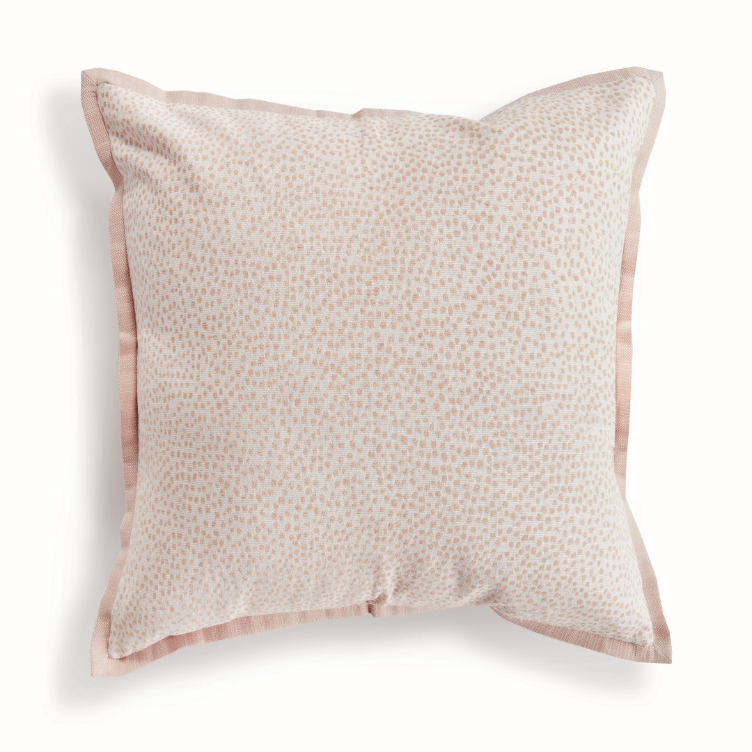 BRITT SQUARE INDOOR-OUTDOOR PILLOW 24" - Blush/White