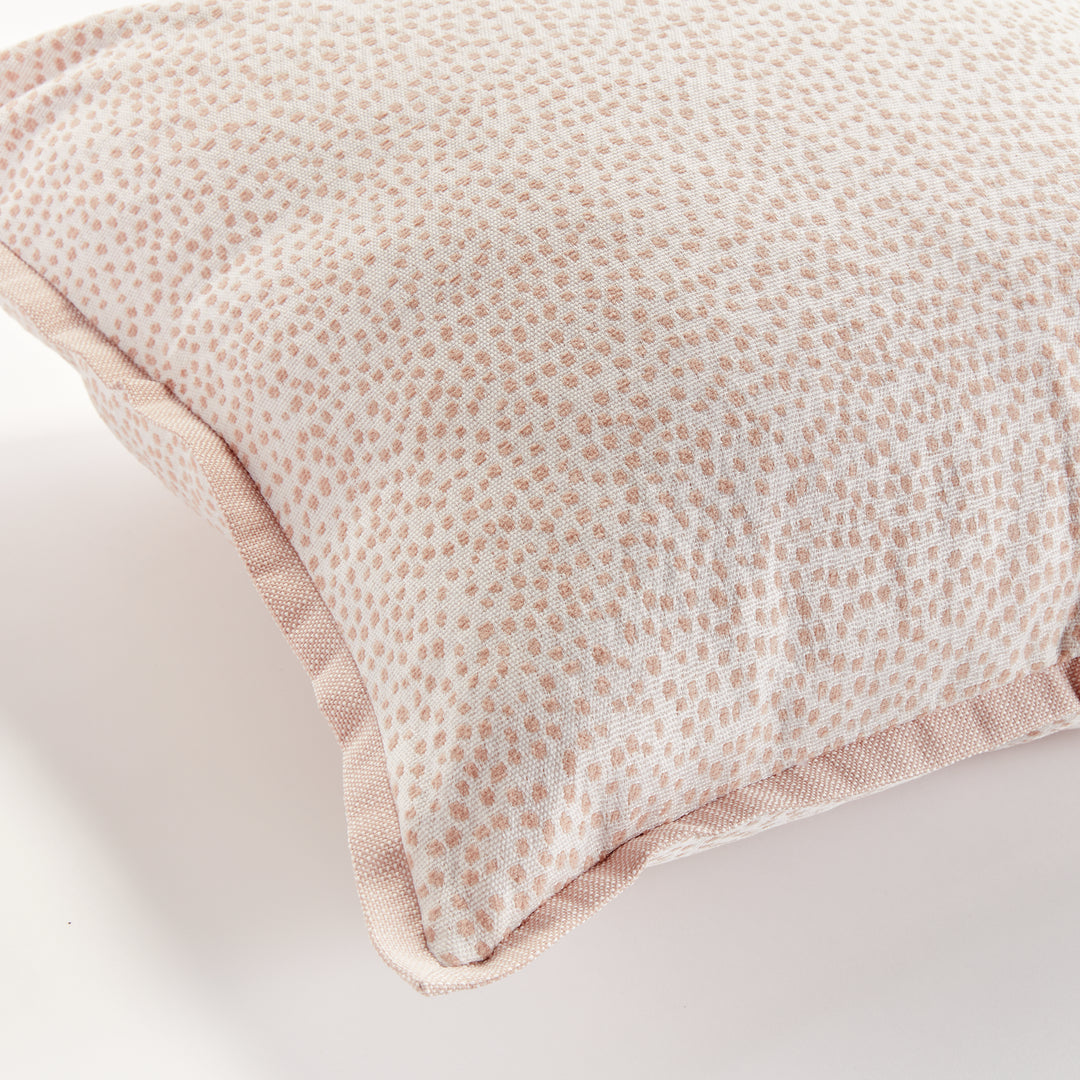 BRITT SQUARE INDOOR-OUTDOOR PILLOW 24" - Blush/White