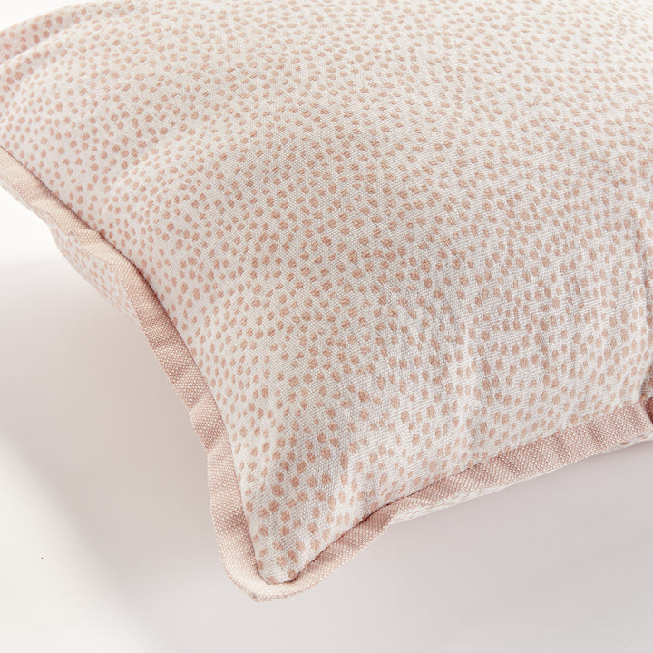 BRITT SQUARE INDOOR-OUTDOOR PILLOW 24" - Blush/White