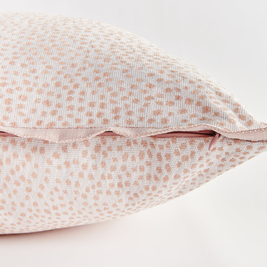BRITT SQUARE INDOOR-OUTDOOR PILLOW 24" - Blush/White