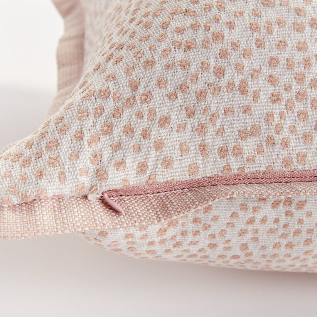 BRITT SQUARE INDOOR-OUTDOOR PILLOW 20" - Blush/White