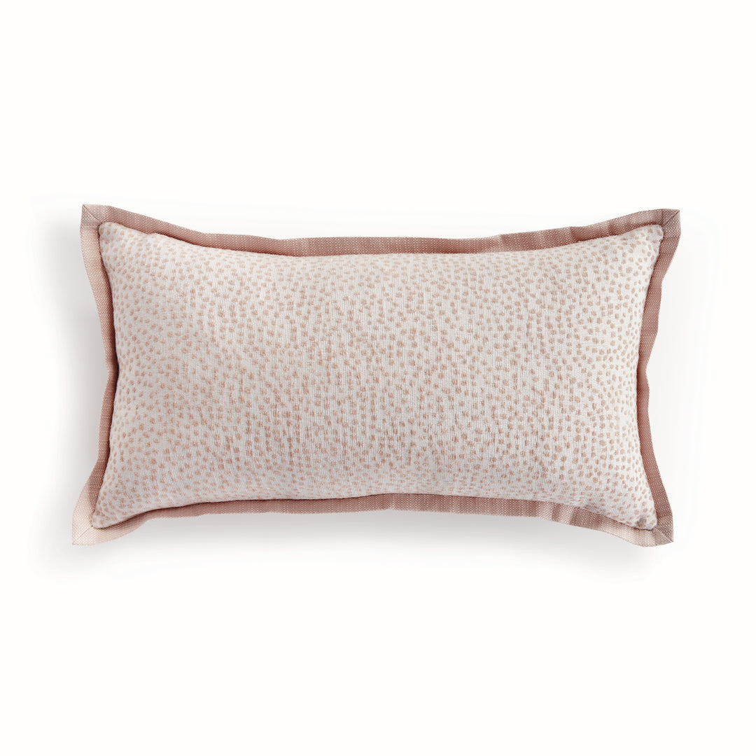 BRITT LUMBAR INDOOR-OUTDOOR PILLOW - Blush/White