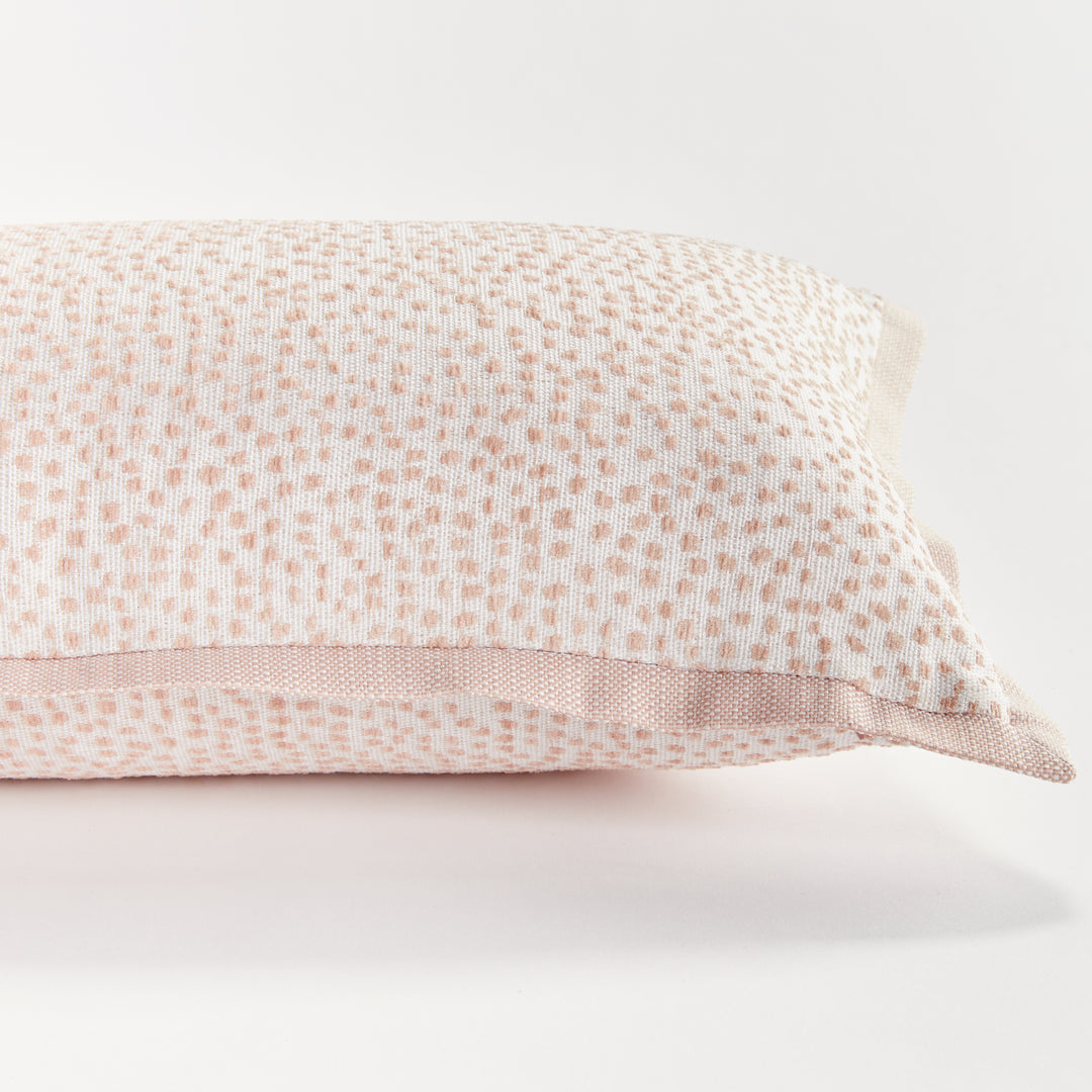 BRITT LUMBAR INDOOR-OUTDOOR PILLOW - Blush/White