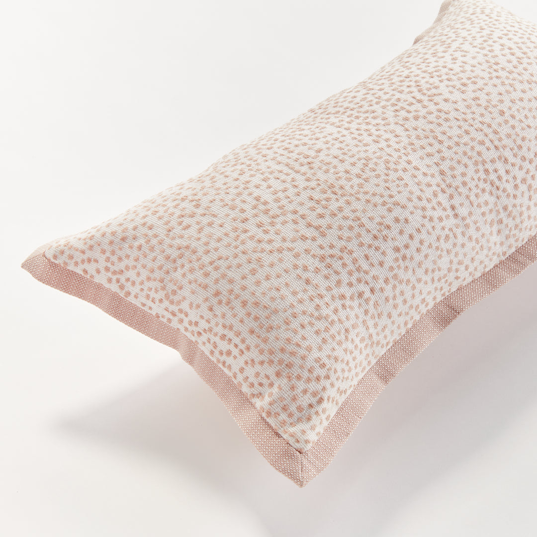 BRITT LUMBAR INDOOR-OUTDOOR PILLOW - Blush/White