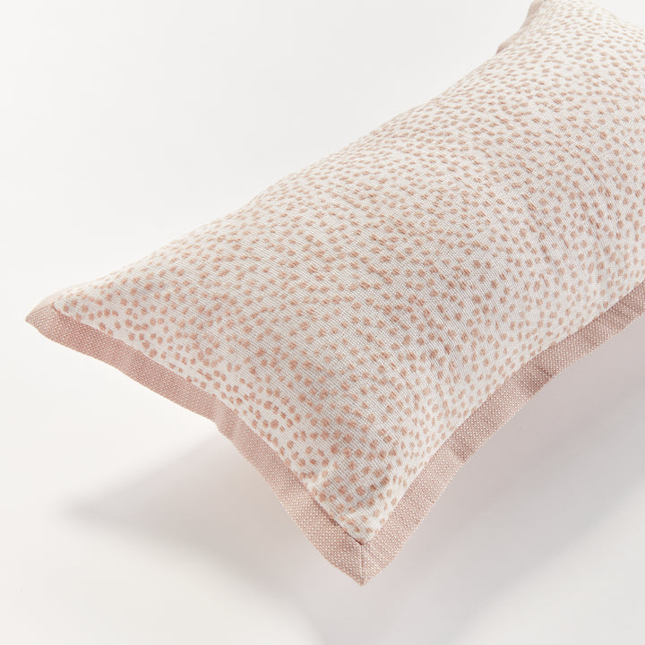 BRITT LUMBAR INDOOR-OUTDOOR PILLOW - Blush/White