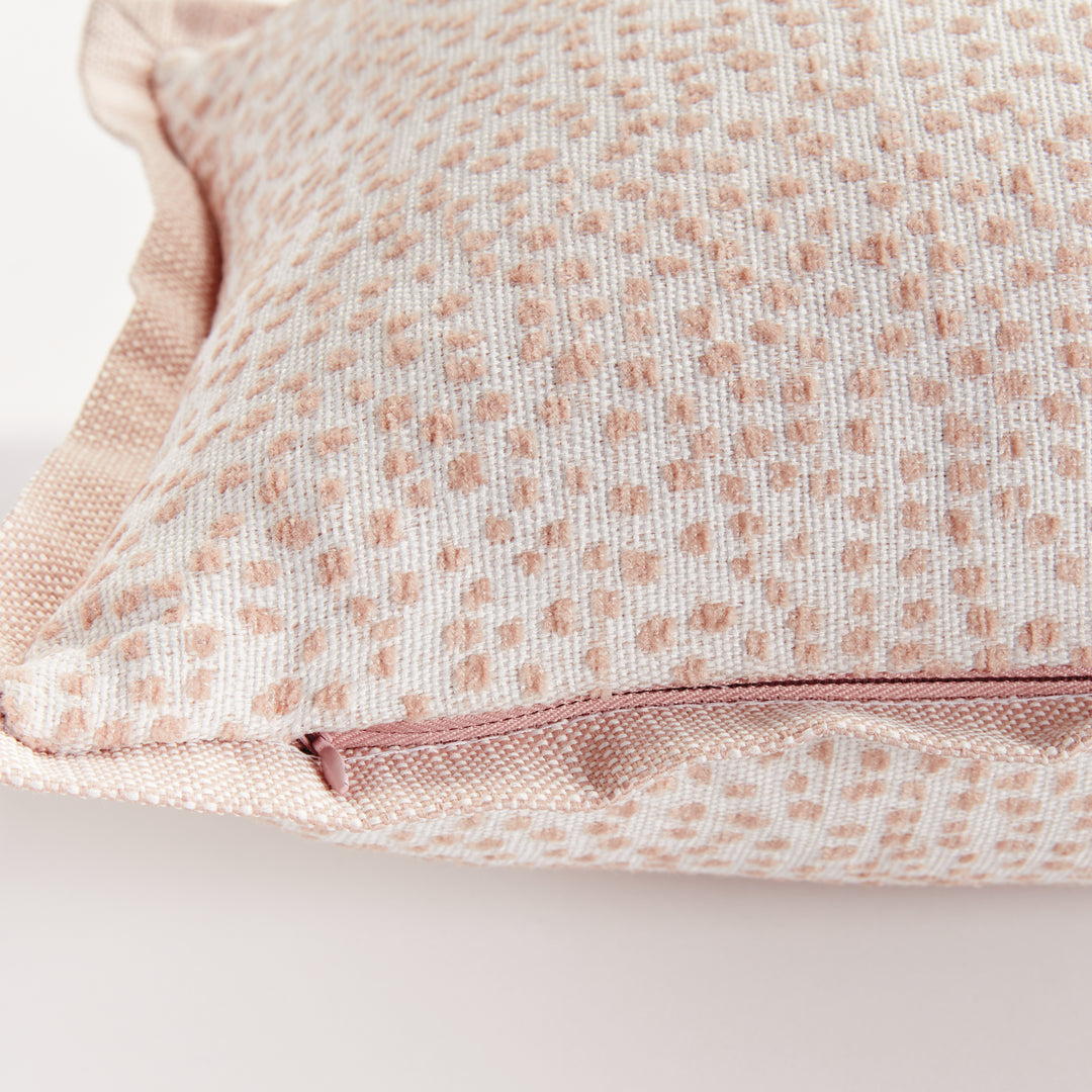 BRITT LUMBAR INDOOR-OUTDOOR PILLOW - Blush/White