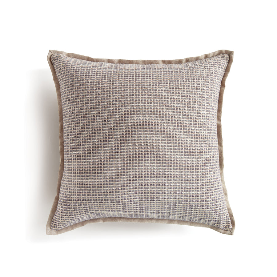 SASHA SQUARE INDOOR OUTDOOR PILLOW 20" - Taupe / Dark Gray