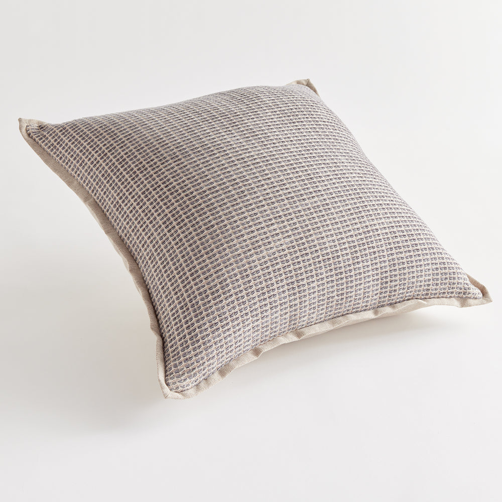 SASHA SQUARE INDOOR OUTDOOR PILLOW 20" - Taupe / Dark Gray