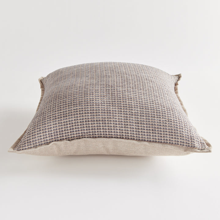 SASHA SQUARE INDOOR OUTDOOR PILLOW 20" - Taupe / Dark Gray