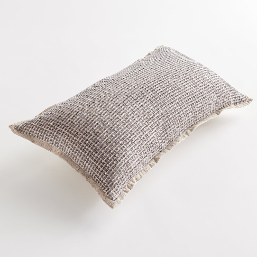 SASHA LUMBAR INDOOR OUTDOOR PILLOW - Taupe / Dark Gray