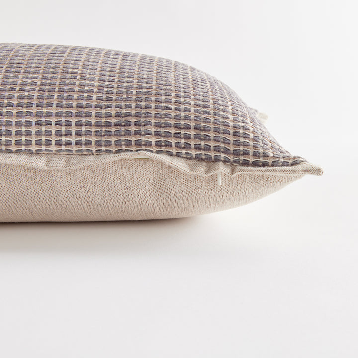 SASHA LUMBAR INDOOR OUTDOOR PILLOW - Taupe / Dark Gray