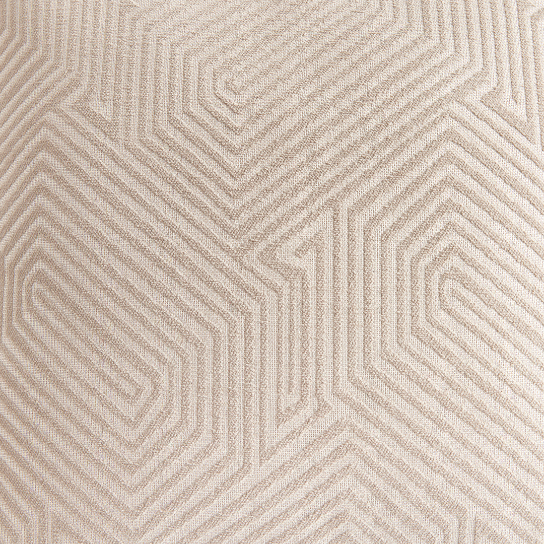 GEO SQUARE INDOOR-OUTDOOR PILLOW 24" - Khaki/Cream