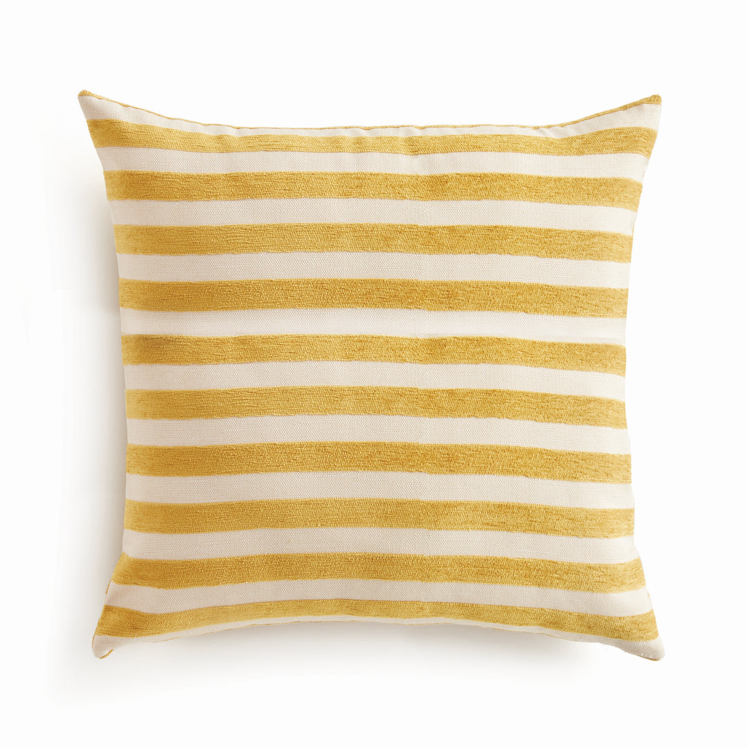 GRANT SQUARE INDOOR-OUTDOOR PILLOW 24" - Goldenrod/Cream
