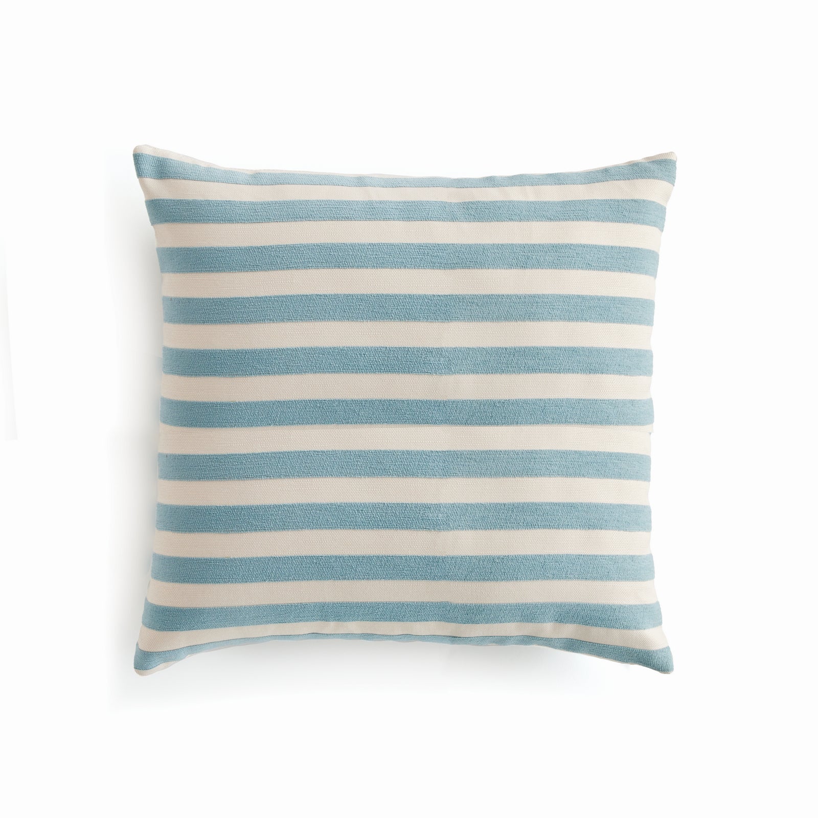 GRANT SQUARE INDOOR-OUTDOOR PILLOW 20" - Blue/Ecru