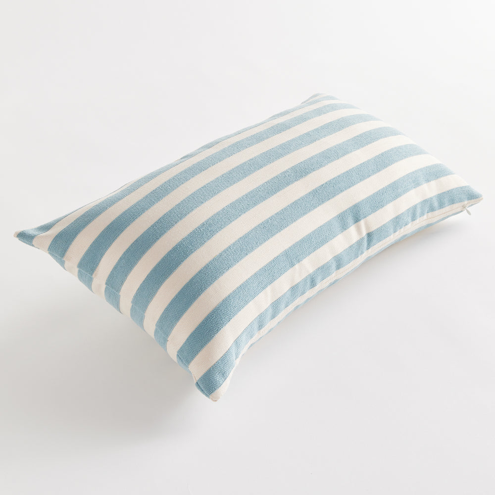 GRANT LUMBAR INDOOR OUTDOOR PILLOW - Blue / Ecru