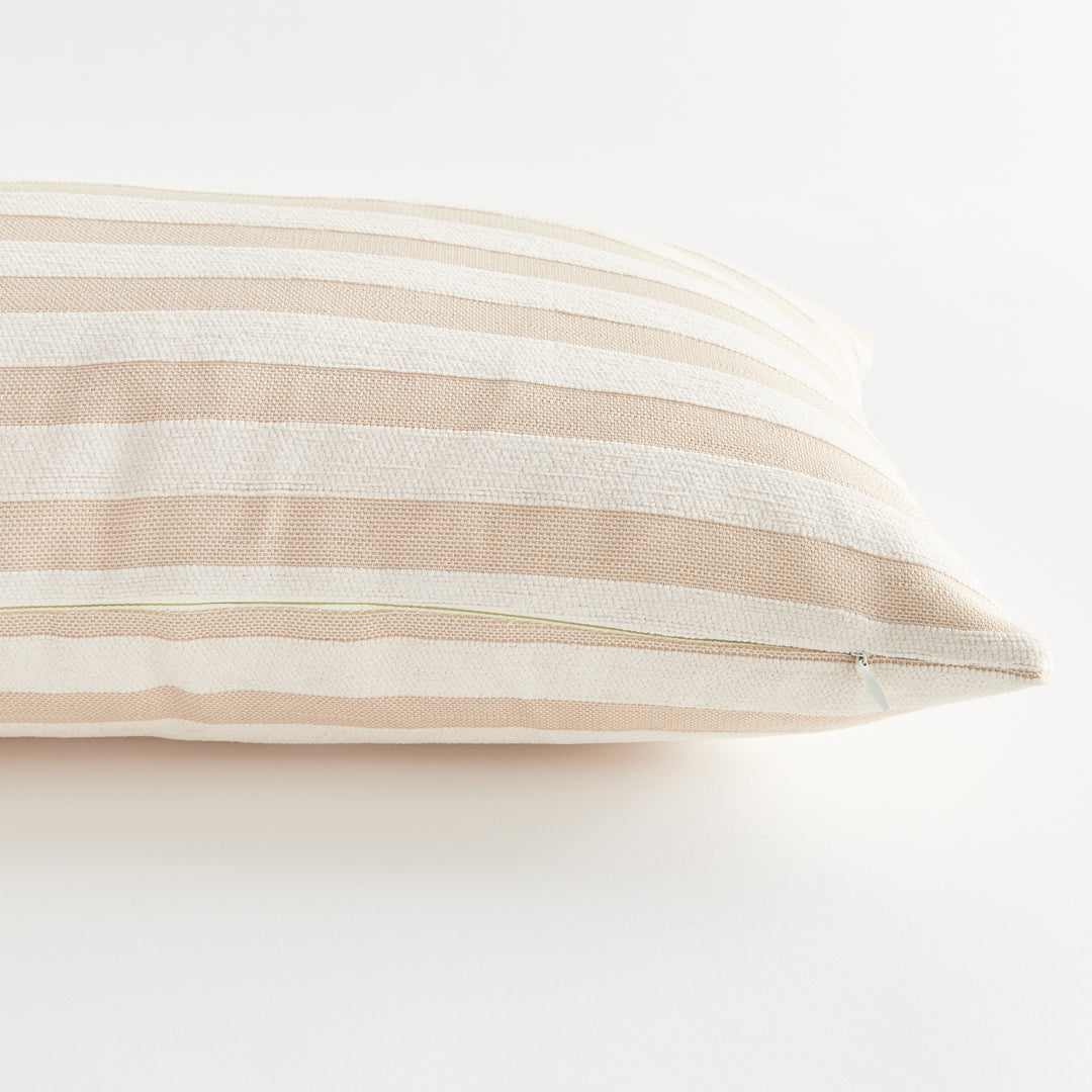 GRANT LUMBAR INDOOR OUTDOOR PILLOW - Khaki / Cream