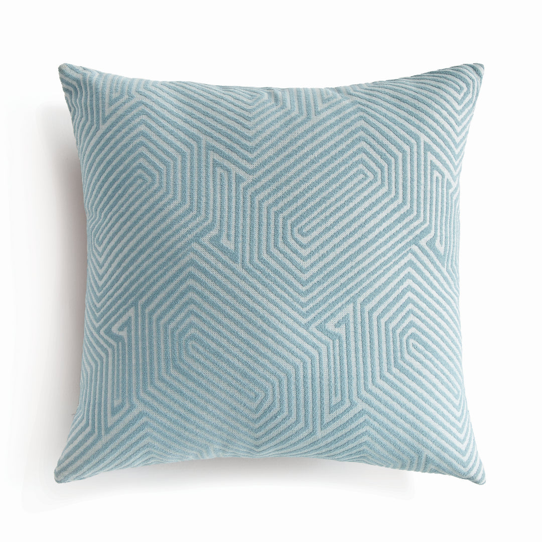 SORA SQUARE INDOOR-OUTDOOR PILLOW 24" - Prussian Blue/Light Blue