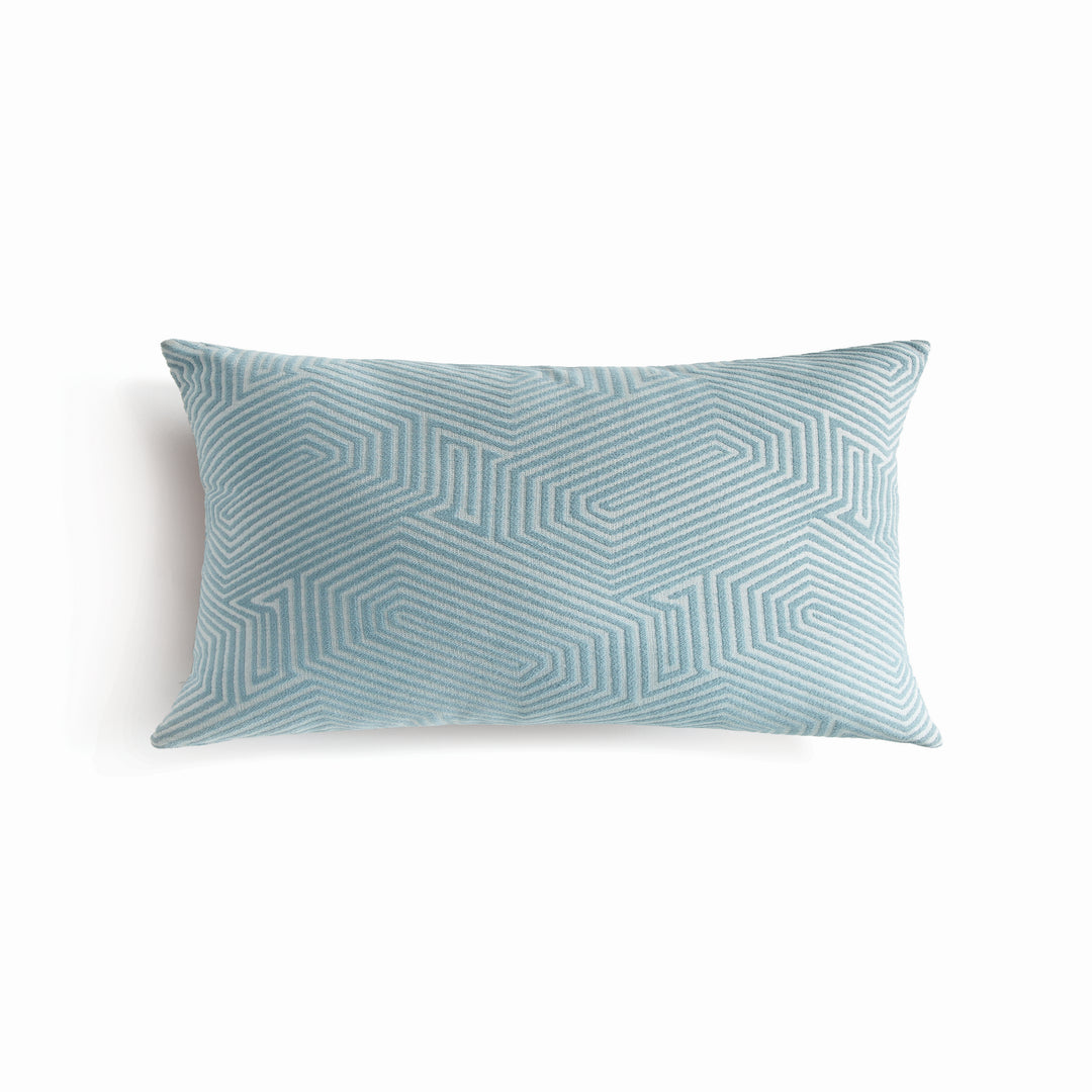 SORA LUMBAR INDOOR-OUTDOOR PILLOW - Prussian Blue/Light Blue