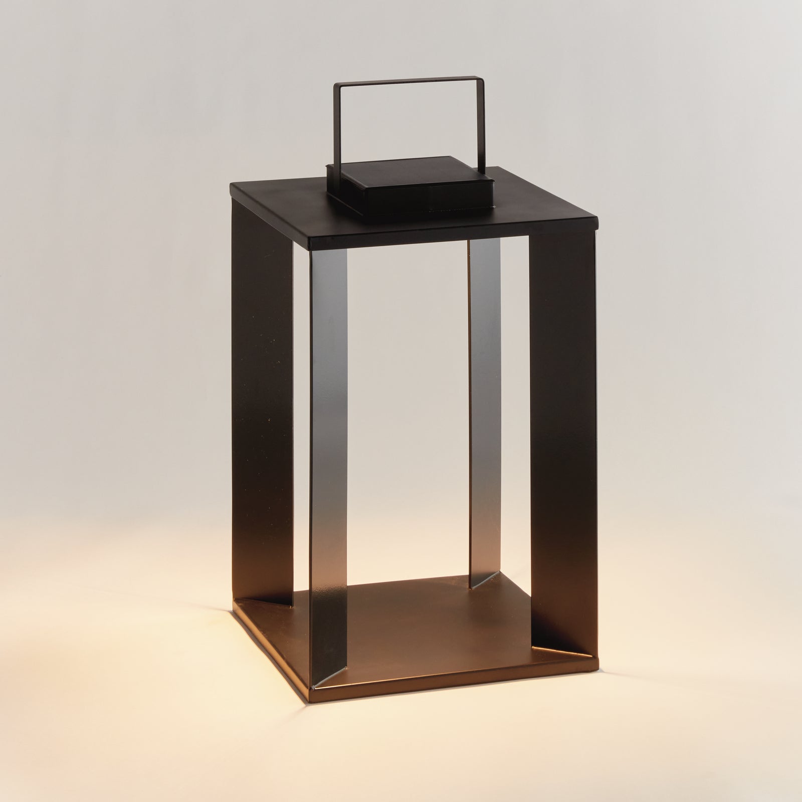 HANLEY SOLAR LED LANTERN 18" - Matte Black