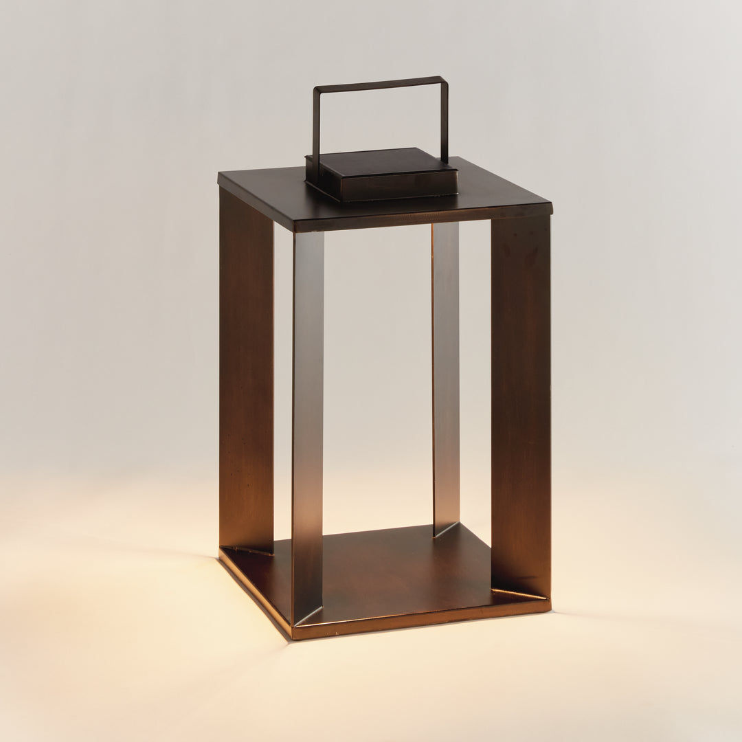 HANLEY SOLAR LED LANTERN 18" - Brushed Bronze