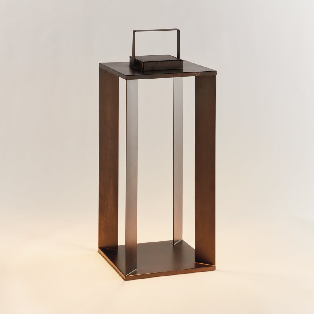 HANLEY SOLAR LED LANTERN 24" - Brushed Bronze