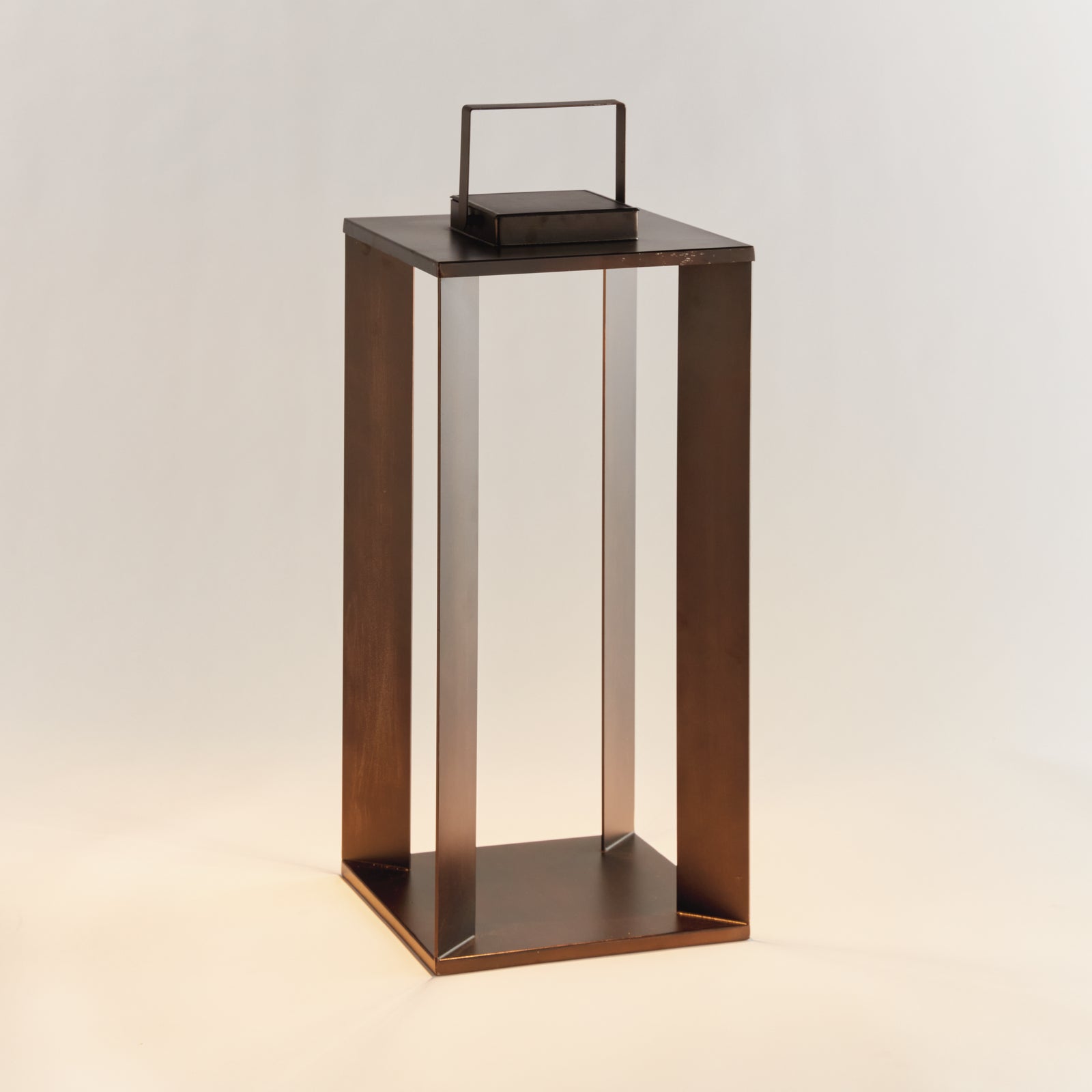 HANLEY SOLAR LED LANTERN 24" - Brushed Bronze
