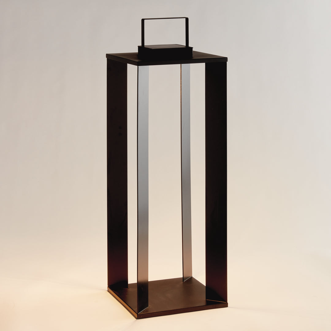HANLEY SOLAR LED LANTERN 30" - Matte Black