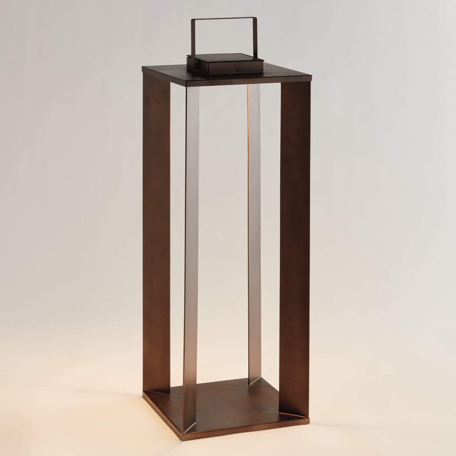 HANLEY SOLAR LED LANTERN 30" - Brushed Bronze