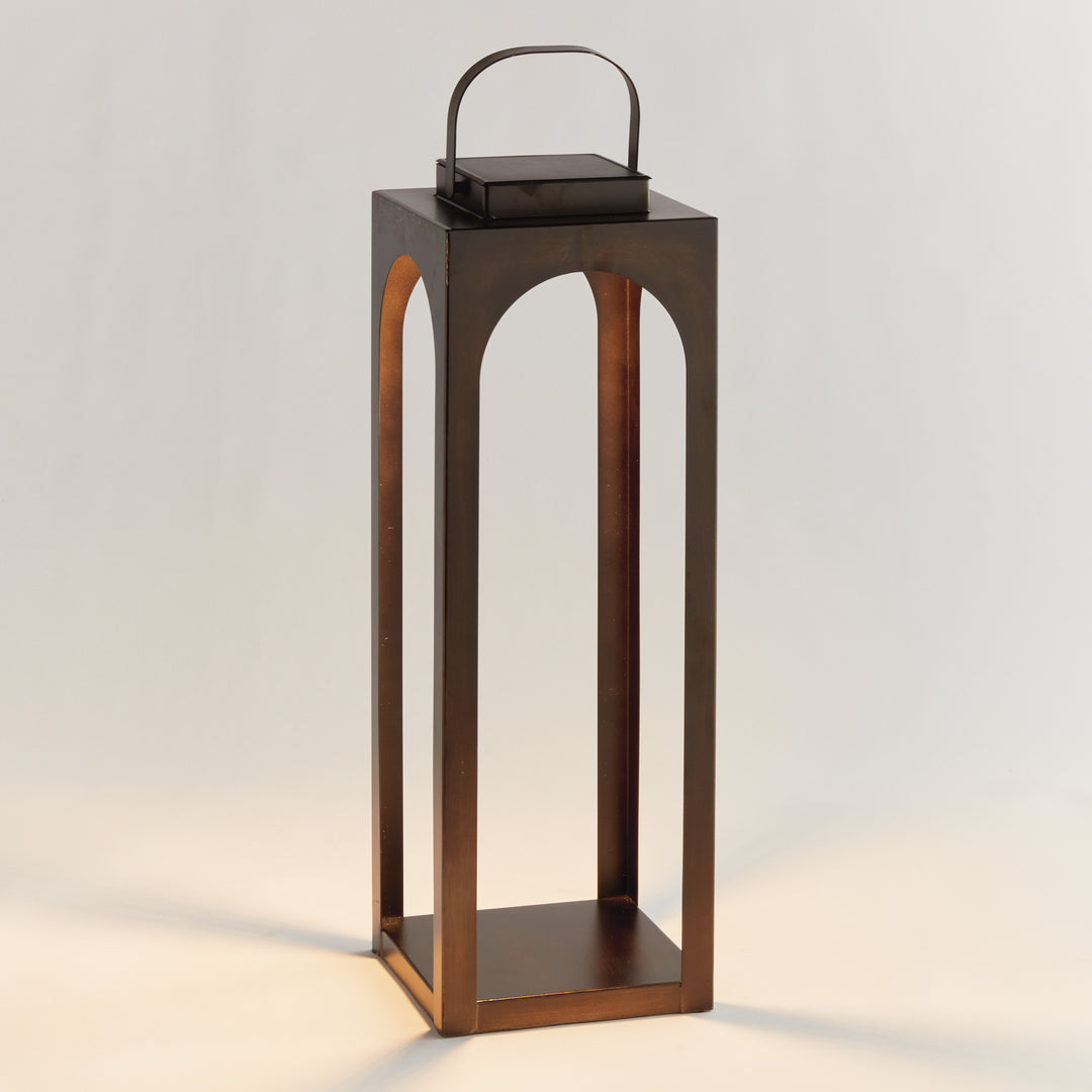 BROOKS SOLAR LED LANTERN 24" - Brushed Bronze