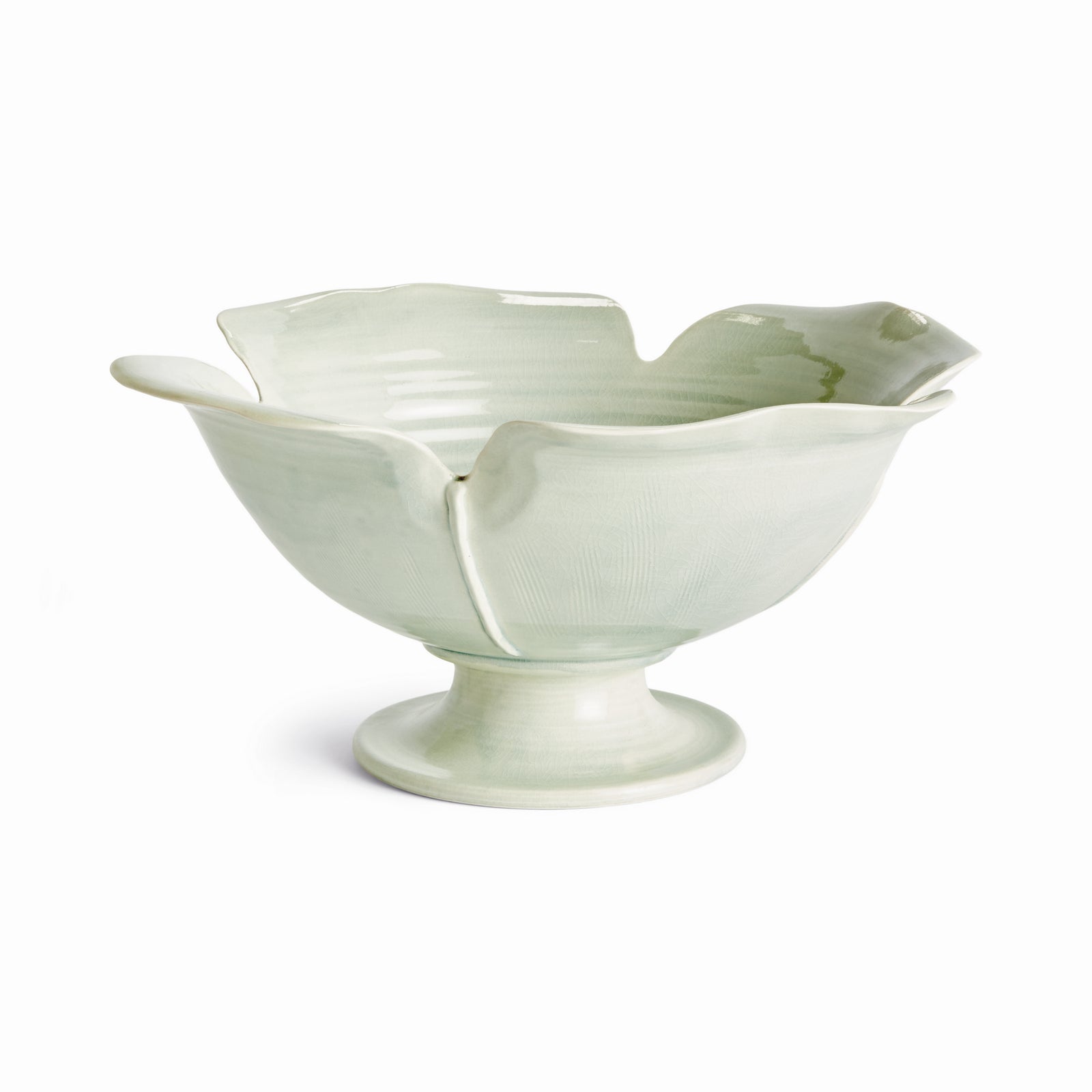 PETALO DECORATIVE FOOTED BOWL - Celadon