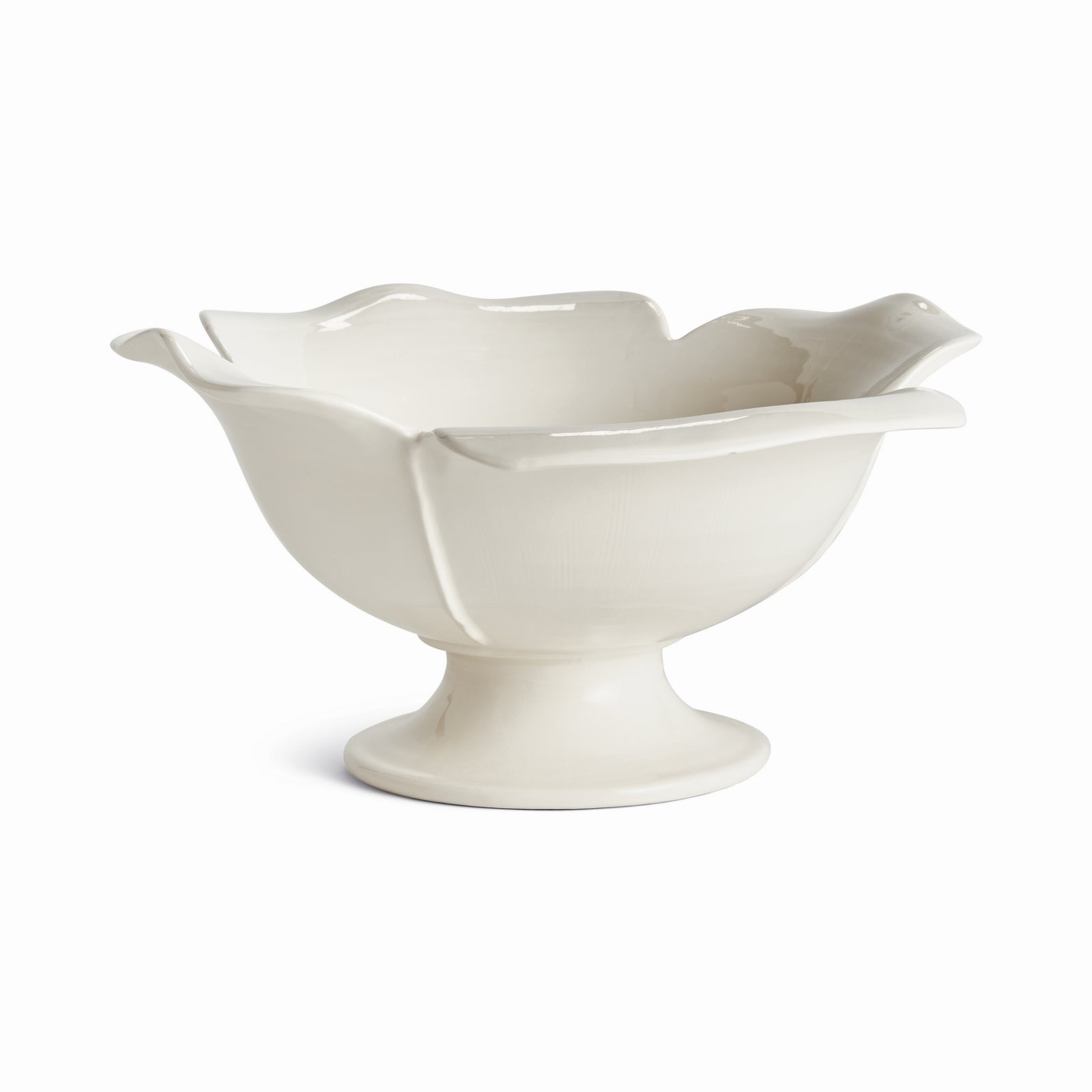 PETALO DECORATIVE FOOTED BOWL - White