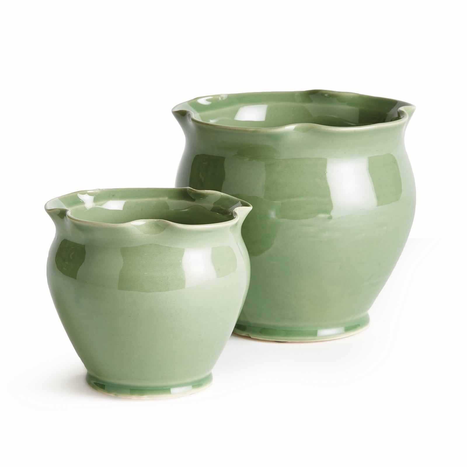 MEGAN POTS, SET OF 2 - Green