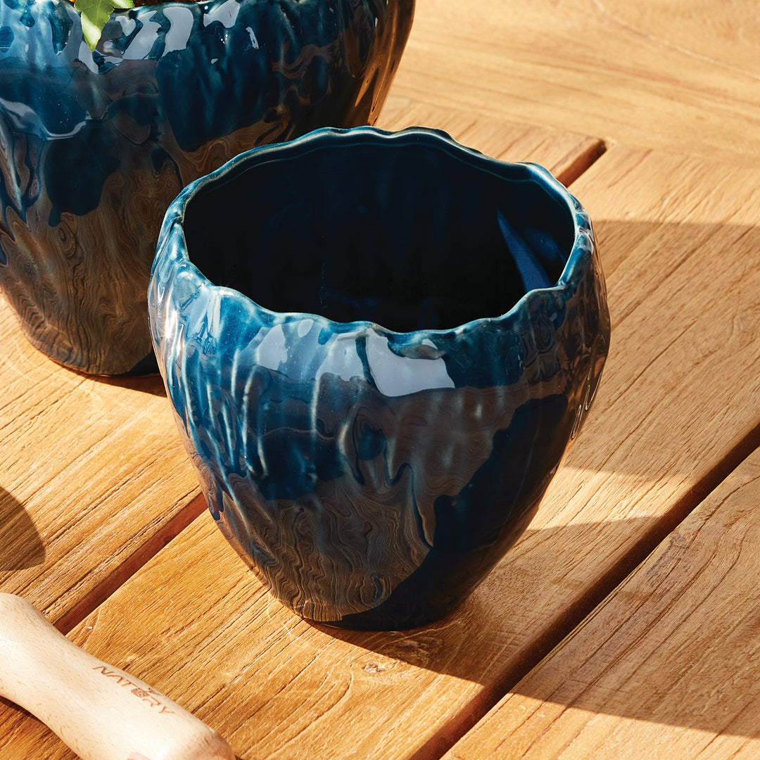 EVELYN POT SMALL - Dark Blue