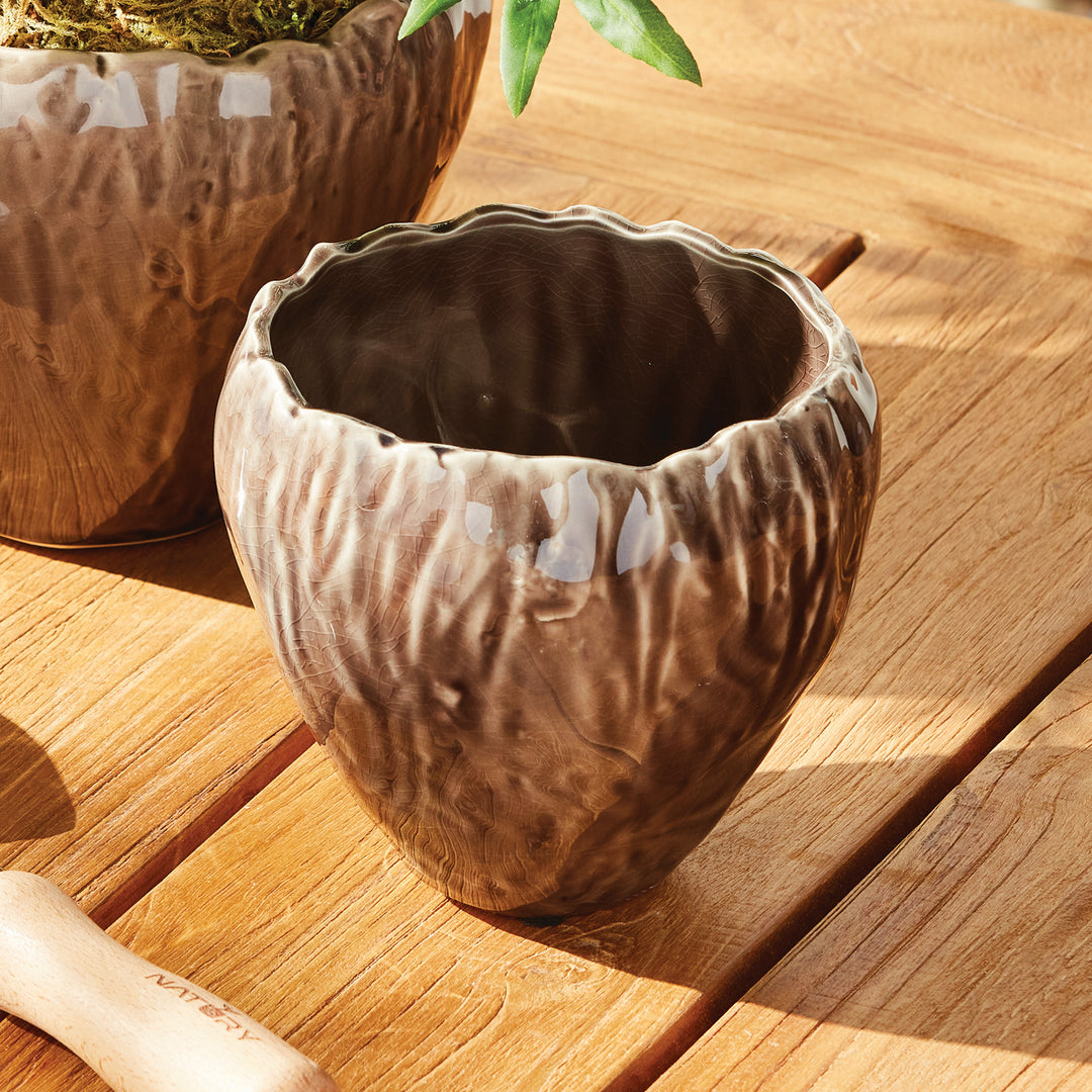 EVELYN POT SMALL - Brown