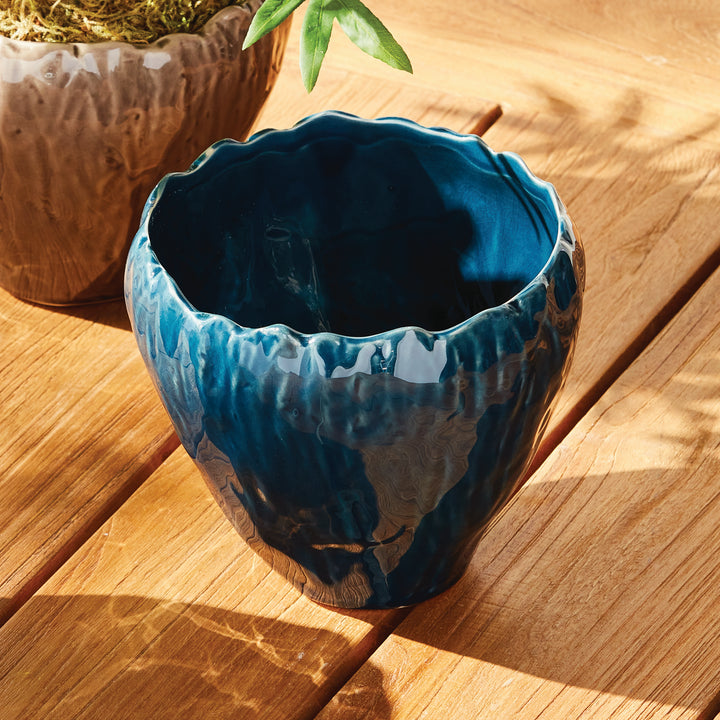 EVELYN POT LARGE - Dark Blue