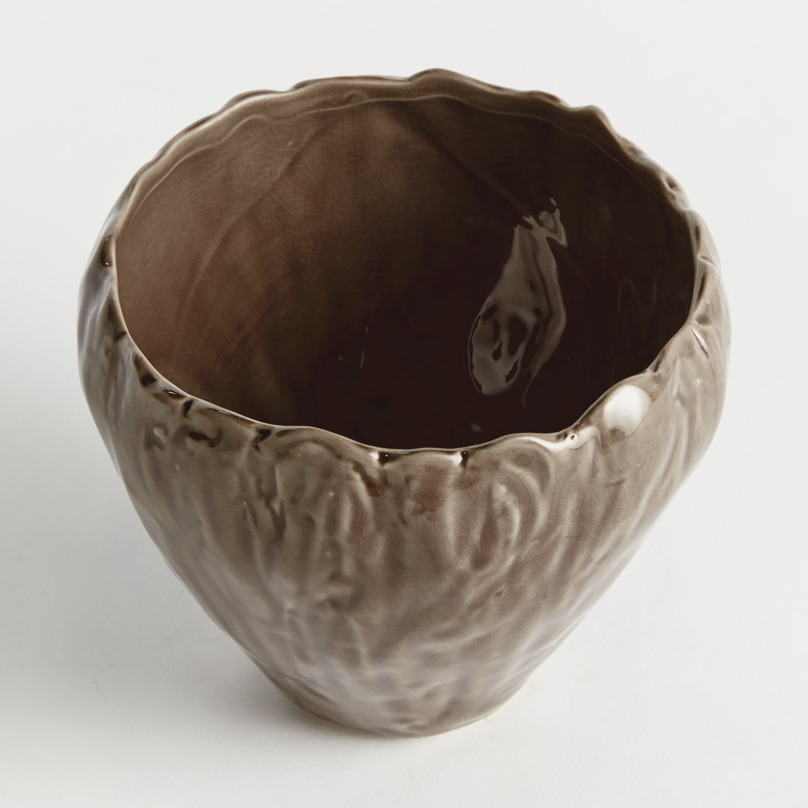 EVELYN POT LARGE - Brown