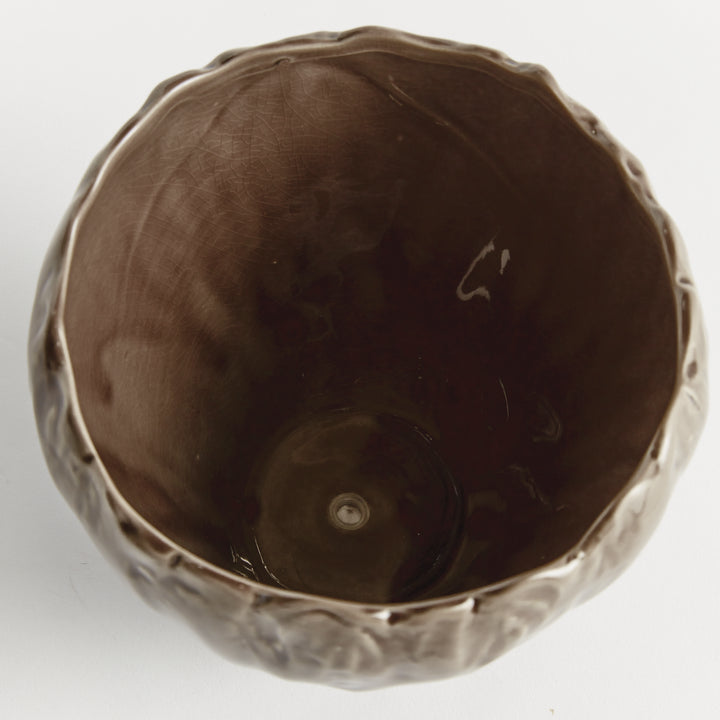 EVELYN POT LARGE - Brown