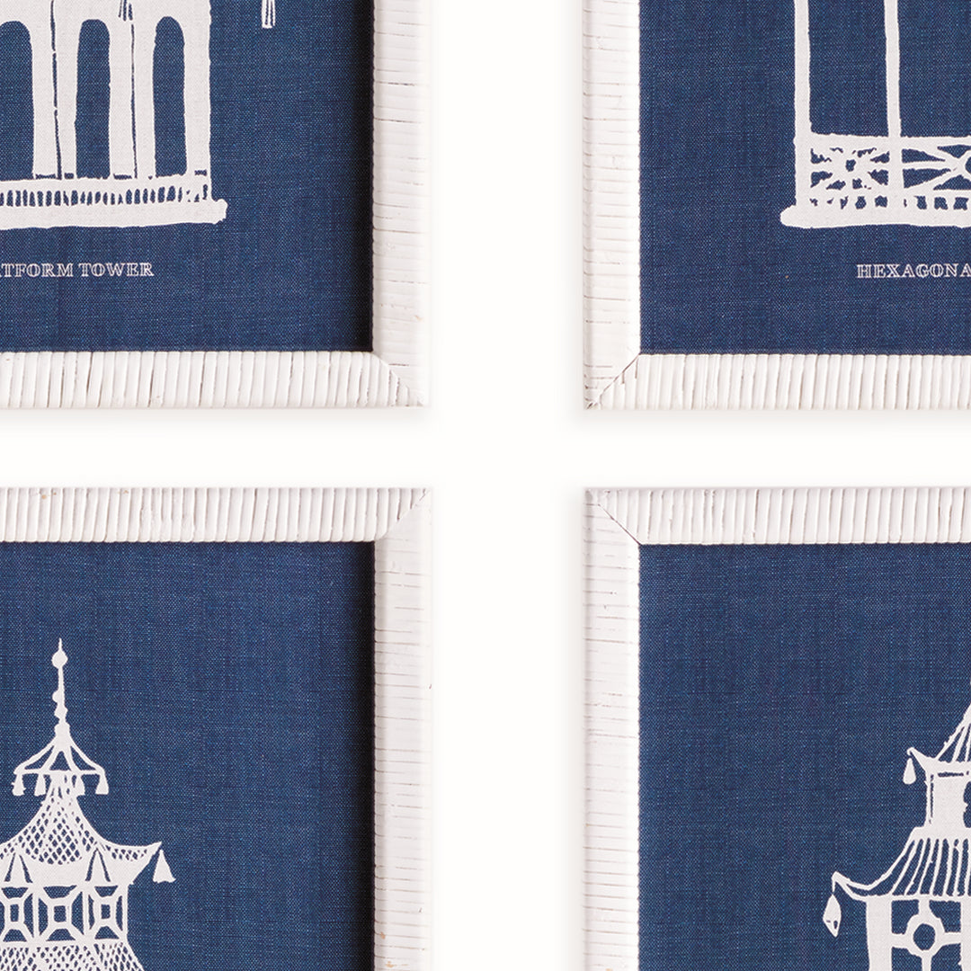 TRADITIONAL PAGODA STUDY, SET OF 4