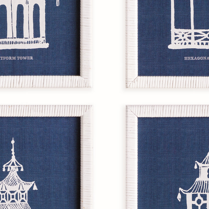 TRADITIONAL PAGODA STUDY, SET OF 4