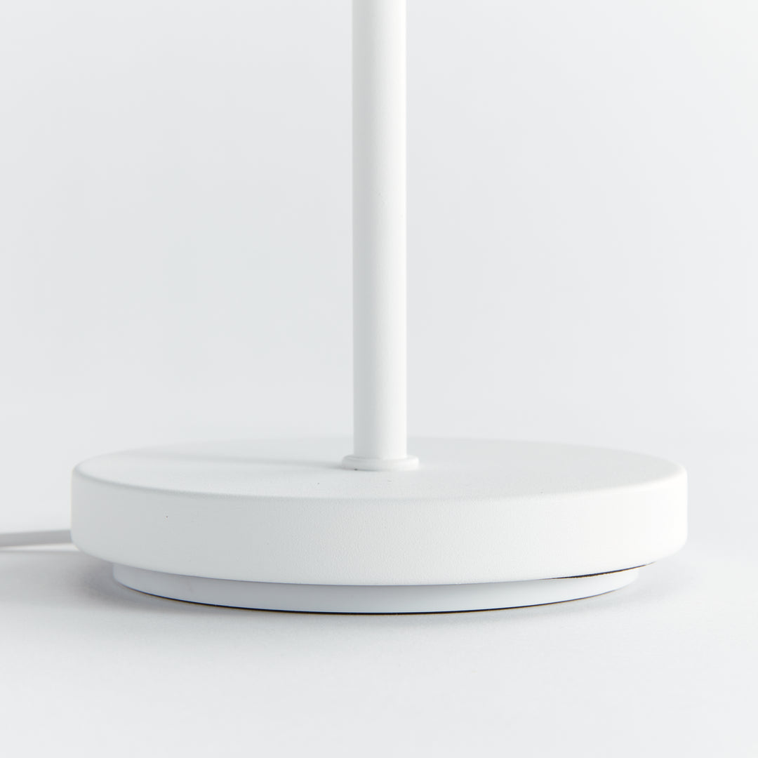 ALLUNA CORDLESS LED LAMP 10" - White with Linen Shade