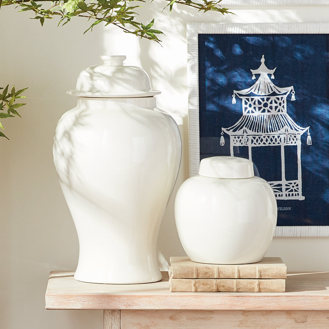 KOA LIDDED GINGER JAR LARGE - White